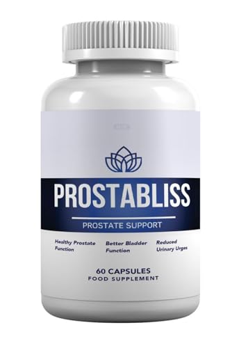 Prostabliss Prostate Support Capsules, Urine Flow Formula, Reduces Bladder Discomfort, 60 Capsules, Vegan, Vegetarian, Gluten Free