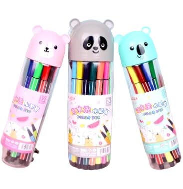 Genérico Estojo Infantil em Formato de Urso, Porta Canetinhas Escolar, Material Macio e Durável, Design Divertido com Orelhinhas