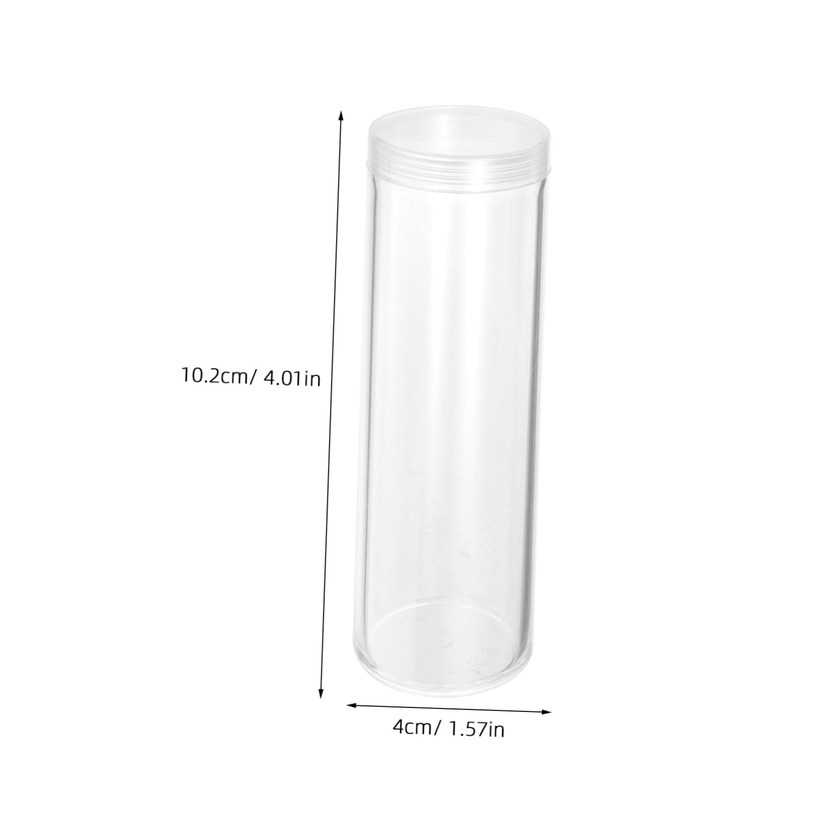 10 Tubos Transparentes Contenedores para Almacenamiento Seguro y Protección contra Oxidación para Monedas de Plástico Tapa Ideales para Coleccionistas
