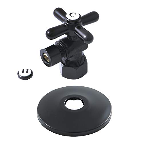Kingston CC53300XK Quarter-Turn Angle Shut-Off Valve, Matte Black