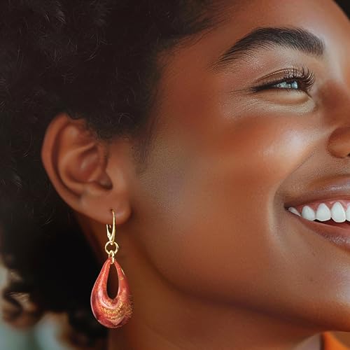 Ross-Simons Italian Murano Glass Teardrop Earrings in 18kt Gold Over Sterling2