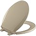 KOHLER K-4639-33 Cachet Quiet-Close with Grip-Tight Bumpers Round-front Toilet Seat, Mexican Sand