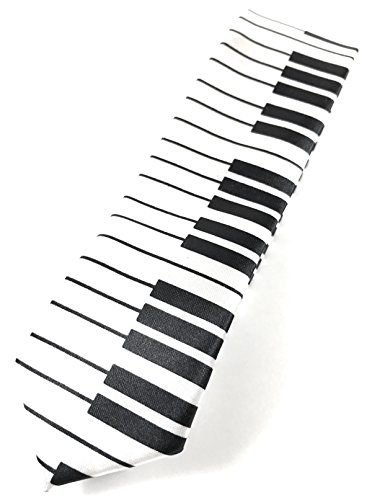 Black And White Piano Keys Skinny Necktie #TOP2