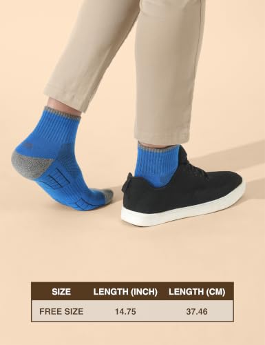 Image of Symbol Premium Men's Cotton Sports Socks Unisex | High Ankle Length | Odour-Free & Anti-bacterial | Cushioned Base | Available in Combo Packs