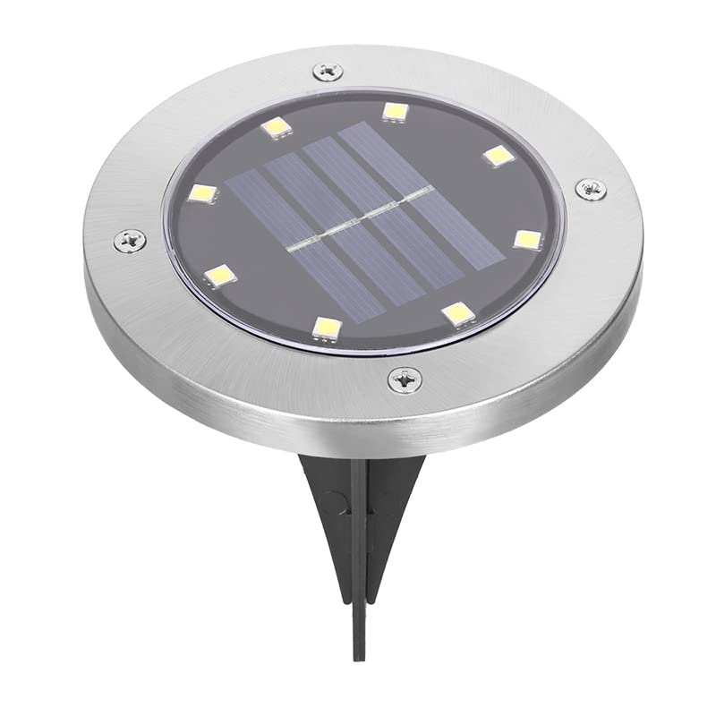 Lampe solaire de Noël à 8 LED étanche pour balisage de jardin et cour, Lot de 4