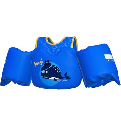 Image of Dark Lightning Toddler Swim Vest for Kids Ages 2-7, Kids Pool Floaties with Arm Wings, USCG Approved Life Jacket for Boys Girls, 33-55 lbs