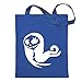 Kiwistar - Bolsa de Yute con diseño de Monster Girl en 12 Colores Diferentes, con Estampado de Proverbs Sayings, Azul Real, Medium