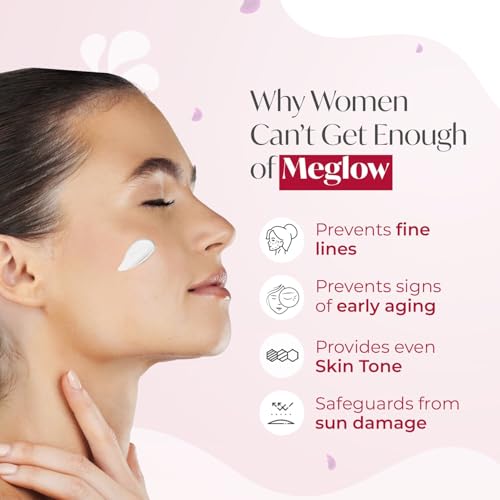 Image of Meglow by Leeford Skin Brightening Moisturizer Cream for Women, Pack of 2 (50g each)