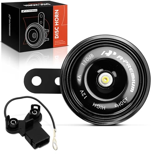 A-Premium Electric Car Disc Horn Compatible with Toyota Camry, Corolla, RAV4, Highlander, Prius & Subaru, Forester, Outback, Impreza, Legacy, Lexus, ES, IS, GX, GS, LS, LX