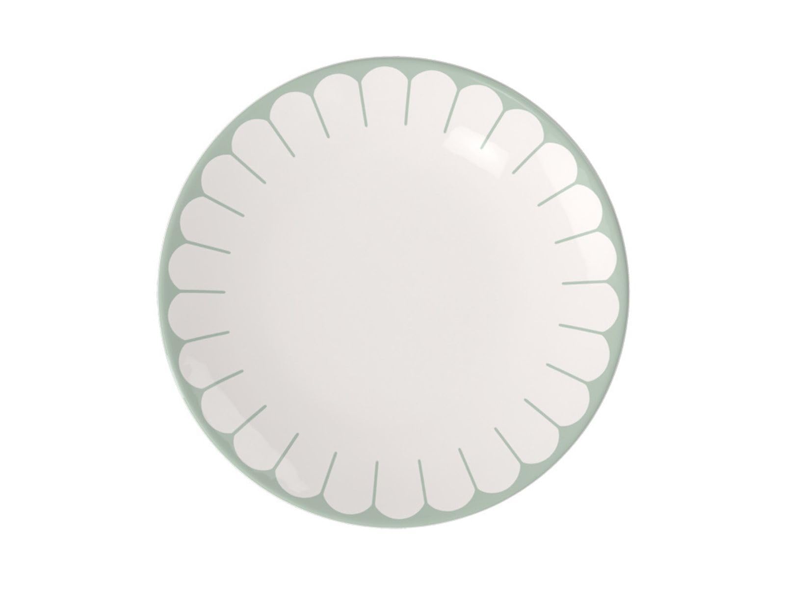 Villeroy & Boch - Fleur Vert zestaw 6 talerzy obiadowych, 27 cm, porcelanowe talerze do dań głównych, duży talerz, talerze obiadowe z możliwością układania w stos, nadają się do mycia w zmywarce i