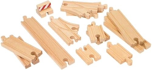Miniatura 4 de BRIO World - 33394 Starter Track Pack | 13 pistas de tren de madera para niños a partir de 3 años
