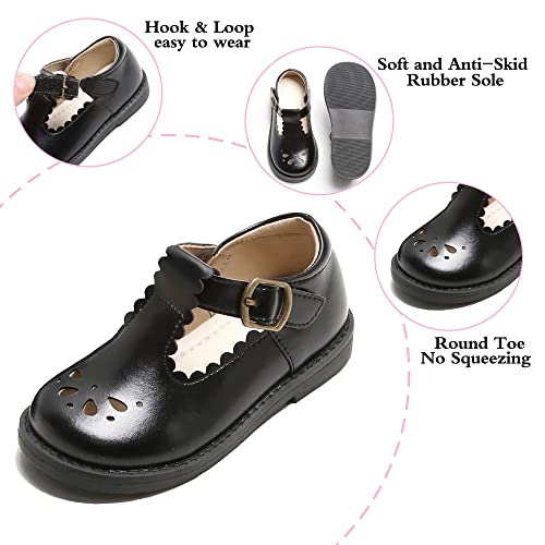Image of PHIRAMIN Toddler Girl Mary Jane Dress Shoes-Little Girl School Uniform Shoes for Wedding Party