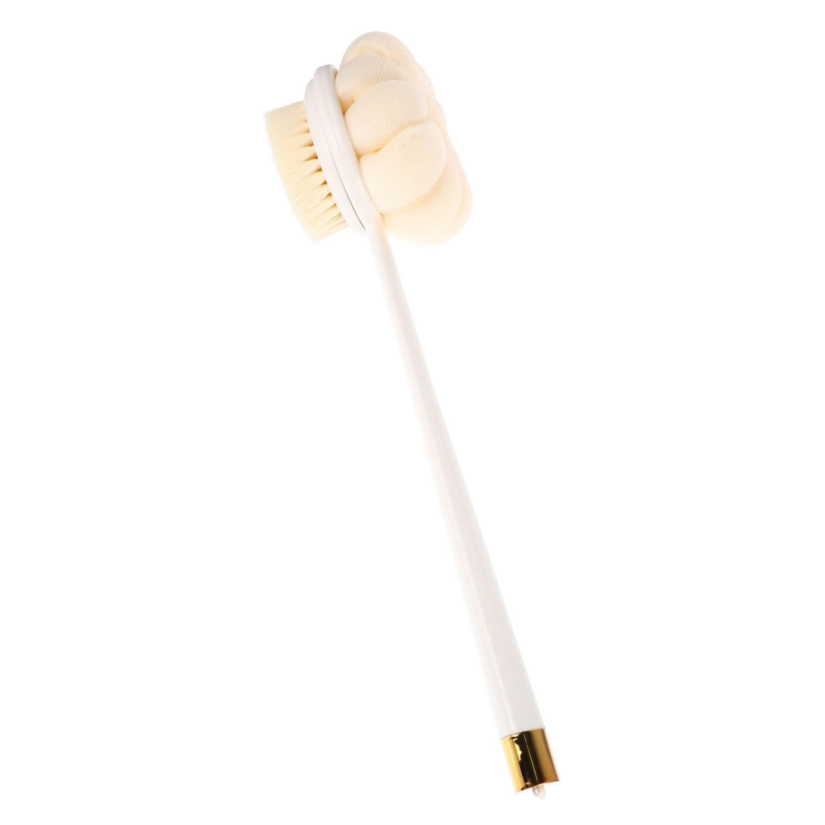 Double Sided Bath Brush with Long Handle Soft Bristle Back Scrubber Exfoliating Body Massage Tool for Shower Use