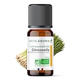 Huile Essentielle BIO de Citronnelle de Java 10ML - Certifiée AB - 100% Pure & Naturelle, Chémotypée HEBBD - Pratiques agricoles durables - Analysée et conditionnée en France