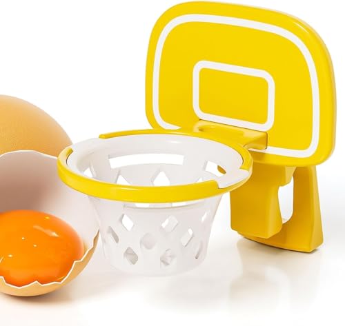 YJWZ Separador de Huevos de Baloncesto - Utensilio de Cocina Divertido para Separar Clara y Yema, Diseño Ergonómico con Material 100% Seguro, Separador de Claras de Huevo Premium。 (Naranja)