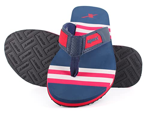 Image of SPARX Men SFG-66 Navy Blue Red Flip Flops (SF0066G NBRD 0008)