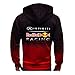 Produktbild ukukuk Herren Hoodie Sweatshirts - Reißverschluss Langarm Bull Letter Grafik Jacke Slim Fit Fleece Kapuze Geeignet für Alltag, Sport, Club(Color:red,Size:L)