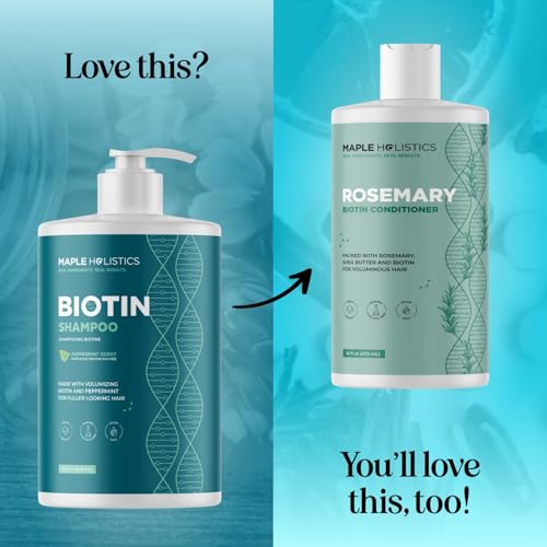 Image of Volumizing Biotin Shampoo for Thinning Hair - Invigorating Peppermint Shampoo for Fine Hair with Argan Coconut and Olive Oils - Vegan & Color Safe - Paraben Silicone & Sulfate Free (32 Fl Oz)