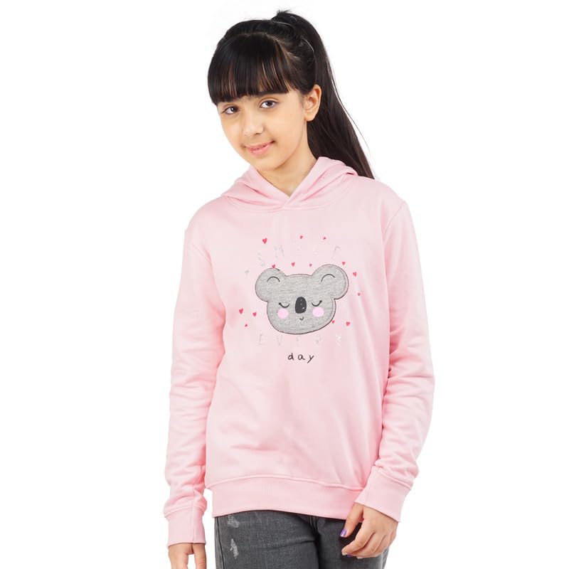 Image of Real Basics Girls Cotton Hooded Sweatshirt (Pack of 1)