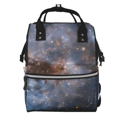Sac à langer univers spatial grand sac à dos multifonction noir