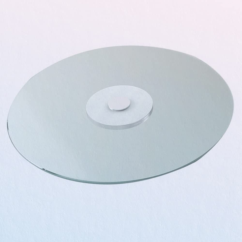Lazy Susan Transparent Plateau Rotatif en Verre Trempé 60cm, Plateau Tournant Table À Manger Rond, Plateau De Service Cuisine, 50-100cm (Size : 50cm/20in)