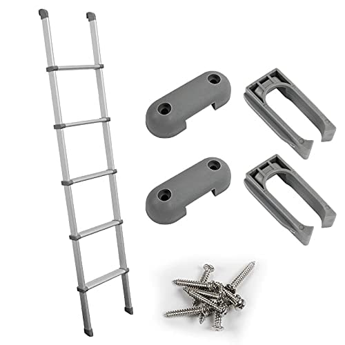 Bunk Ladder for Bed Travel Trailer Motorhome Campervan, Bunk Ladder 60inch, Motorhome Parts and Accessories, Sliver, Load 330lbs