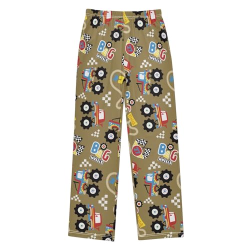 ZZKKO Cartoon Monster Truck Boys Pants for Kids Jogger Pants with Pockets S-XL