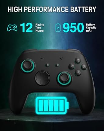 Pro Controller Accessories for Switch 2, Wireless Controller with One-Key Wake-Up, Carrying Case, Screen Protectors, Dockable Console Protective Case, Game Cards Case and Thumb Grips