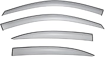 WellVisors Window Visors Wind Deflectors Compatible with Mercedes-Benz 2003-2009 E-Class W211 Sedan Premium Series Rain Guards 3-847MB003