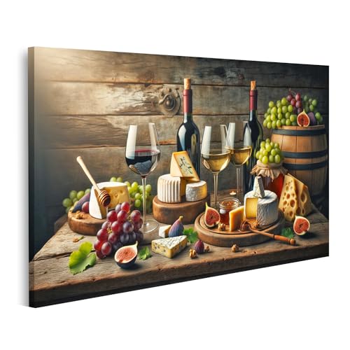 Image de cuisine vin et fruits poster islandburner tableau decoration murale pour salle a manger