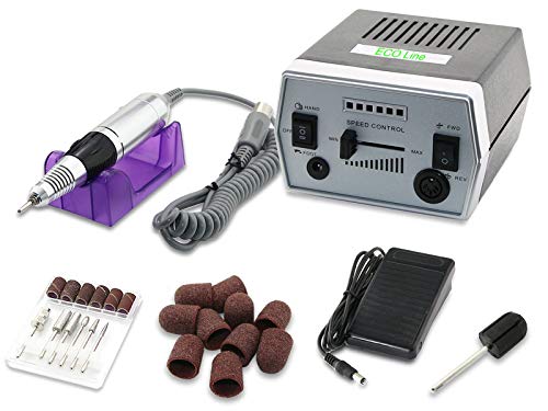 Preisvergleich Produktbild Fußpflege Set Elektrischer Fräser mit verschiedenen Diamantschleifer Schleifhülsen und Schleifkappen speziell zur Hornhautentfernung Maniküre-Pediküre-Set zur optimalen Fußpflege