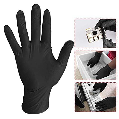 Preisvergleich Produktbild Schwarz Einweg-Latexhandschuhe Geschirr / Küche / medizinisch / Arbeit / Gummi / beidhändig Gartenhandschuhe (100 installiert ist) Gartenhandschuhe, Einweghandschuhe, geeignet (Size : XL)