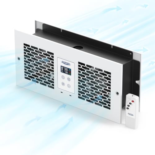 ALORAIR Built-in Cooling & Heating Room to Room Air Transfer Fan, 300 CFM One-Way Through Wall Vent...