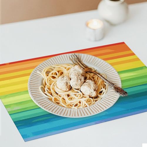 Sets de table multicolores en PVC pour décoration de fête et restaurant - 8