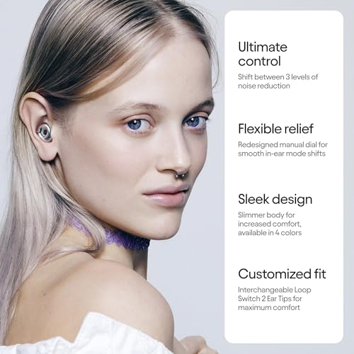 Image of Loop Switch 2 Adjustable Ear Plugs - 3 Noise Relief Modes For Ultimate Control | Flexible Noise Reduction Earplugs For Focus, Travel, Socializing, Festivals & More | 20-26 dB (SNR) Noise Reduction