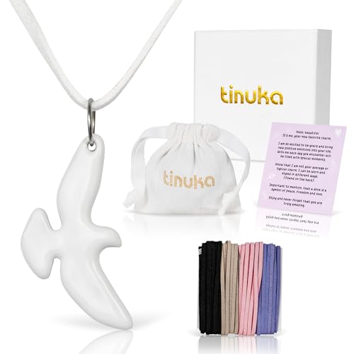 tinuka Christian Ceramic Dove Pendant – Religious Jewelry Gift for Teens & Women – Perfect for Memorial day, Baptism & Confirmation – Inspirational Layered Choker Ukrainian Necklace3