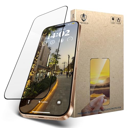 Image of IQShield Screen Protector Tempered Glass Guard for iPhone 16 Plus and iPhone 15 Plus - 9H Hardness, HD Clear, Case Friendly [1 Pack]