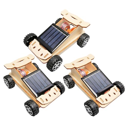 YARNOW 3 Kits para Construir un Coche Solar casero: CREA tu Propio Modelo de Coche Solar - Juguete para proyectos científicos - Kits de Ciencia caseros para Actividades en el Aula de Primaria