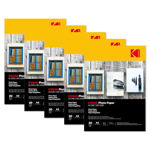 Amazon | 【横トナ】コダック(KODAK) フォトペーパー 光沢 A4 20枚×5