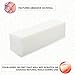 ForPro Professional Collection Super White Buffing Block, 120 Grit, Four-Sided Manicure and Pedicure Nail Buffer, 3.75” L x 1” W x 1” H, 20-Count