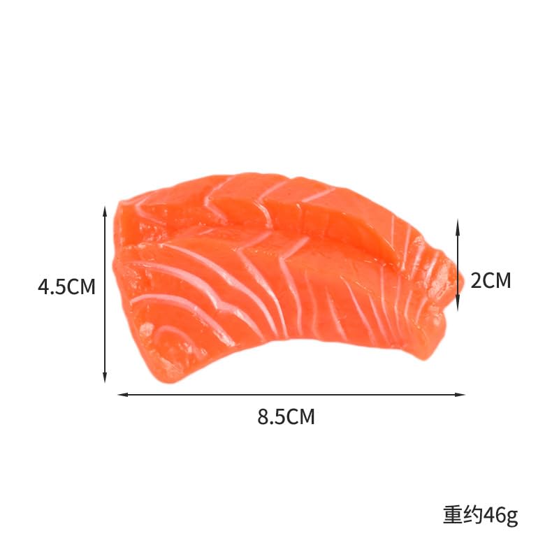 Set Di 3 Fette Di Salmone Artificiali Realistiche In PVC – Cibo Finto Per Decorazioni, Scenografie, Giochi E Oggetti Di Scena - 4