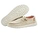 Hey Dude Women's Wendy Chambray White Nut Size 11 | Women’s Shoes | Women’s Lace Up Loafers | Comfortable & Light-Weight