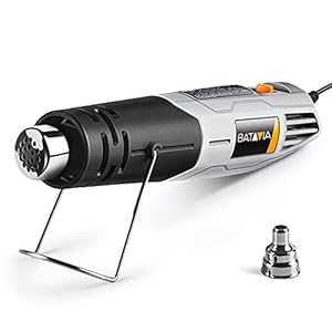 BATAVIA Mini Heat Gun for Crafts, 380W Hot Air Gun with 2-Temp 480℉~850℉(250℃- 450℃) and 6.8FT Cable for Shrink Tubing…