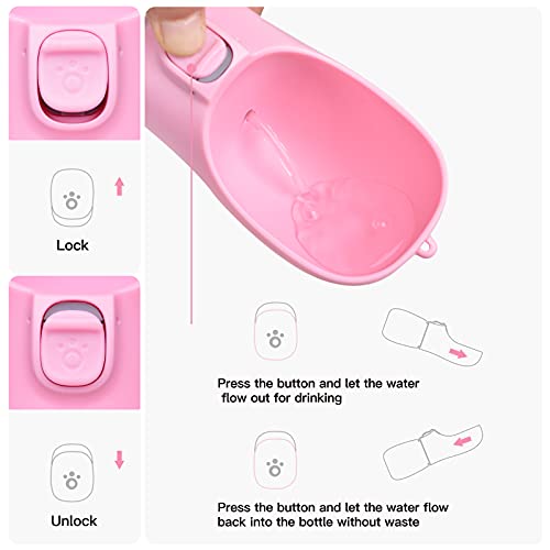 Portable Dog Water Bottles with Leakproof Bowl Dispenser Water & Food Container for Walking Hiking On The Go - Image 5