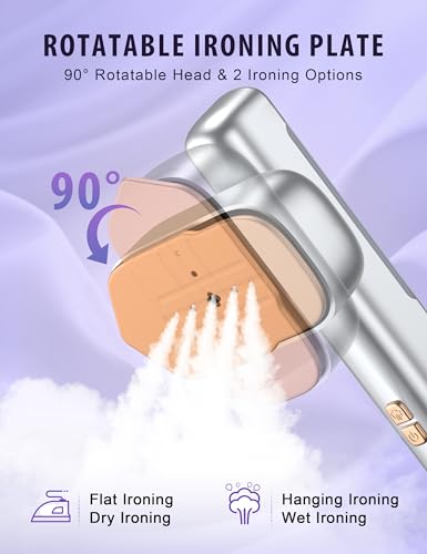 Image of Smart Steam irons Handheld Steamer for Clothes - Global Voltage Adaptation, Palm-Sized & Lightweight (0.8lb), Dual Steam Modes, Easy Wrinkle Remover, Auto Shut-Off, for Travel & Home