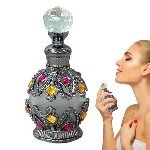 Generisch Botellas vacías de aerosol de perfume, botella de perfume recargable | Botella atomizadora portátil con incrustaciones de joyas | Frascos atomizadores, lujoso contenedor de almacenamiento