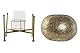 PORTAVELA METAL CRISTAL 24X24X20 DORADO