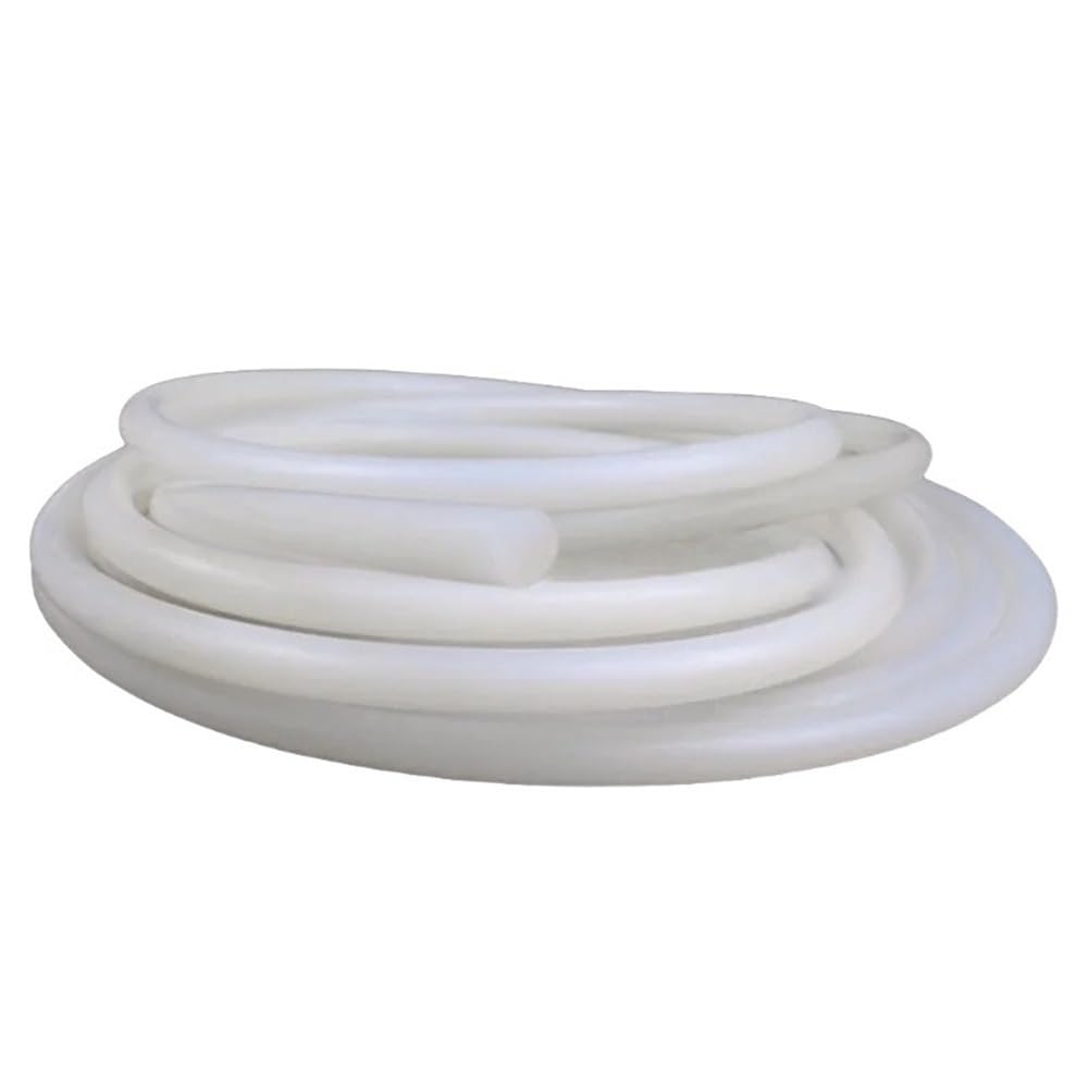 1 Piece Rubber Sealing Weatherstrip VMQ Solid, White Round Bar Cord Silicone for Automobile(White,1METER*2MM)