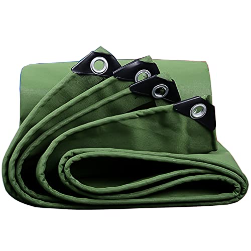 Bâche imperméable verte 5x5m avec œillets pour protection extérieure - 2
