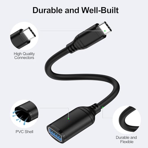 Image of Tobfit USB C to USB Adapter [2 Pack], 5Gbps USB C Male to USB 3.0 Female Adapter, Thunderbolt 4 3 OTG Compatible for iPhone 17 /16 /15 Series, Galaxy S25, for MacBook Pro Air, iPad Pro
